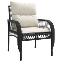 Thumbnail for 4-tlg. Garten-Sofagarnitur mit Kissen Schwarz Poly Rattan