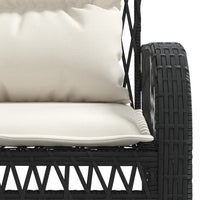 Thumbnail for 4-tlg. Garten-Sofagarnitur mit Kissen Schwarz Poly Rattan