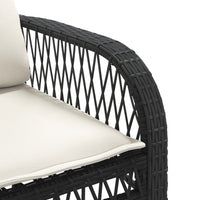Thumbnail for 4-tlg. Garten-Sofagarnitur mit Kissen Schwarz Poly Rattan
