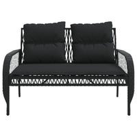 Thumbnail for 4-tlg. Garten-Sofagarnitur mit Kissen Schwarz Poly Rattan