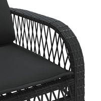 Thumbnail for 4-tlg. Garten-Sofagarnitur mit Kissen Schwarz Poly Rattan