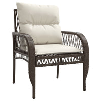 Thumbnail for 4-tlg. Garten-Sofagarnitur mit Kissen Braun Poly Rattan