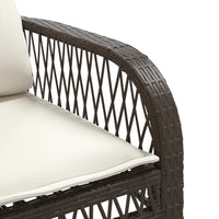 Thumbnail for 4-tlg. Garten-Sofagarnitur mit Kissen Braun Poly Rattan