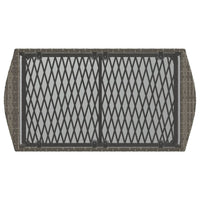Thumbnail for 4-tlg. Garten-Sofagarnitur mit Kissen Grau Poly Rattan
