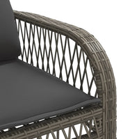 Thumbnail for 4-tlg. Garten-Sofagarnitur mit Kissen Grau Poly Rattan