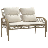 Thumbnail for 4-tlg. Garten-Sofagarnitur mit Kissen Beige Poly Rattan