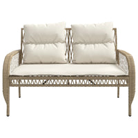 Thumbnail for 4-tlg. Garten-Sofagarnitur mit Kissen Beige Poly Rattan