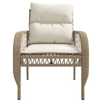 Thumbnail for 4-tlg. Garten-Sofagarnitur mit Kissen Beige Poly Rattan