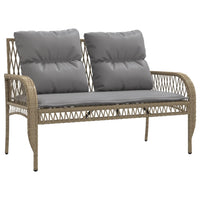 Thumbnail for 4-tlg. Garten-Sofagarnitur mit Kissen Beige Poly Rattan