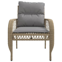 Thumbnail for 4-tlg. Garten-Sofagarnitur mit Kissen Beige Poly Rattan