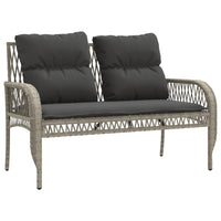 Thumbnail for 4-tlg. Garten-Sofagarnitur mit Kissen Hellgrau Poly Rattan
