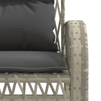 Thumbnail for 4-tlg. Garten-Sofagarnitur mit Kissen Hellgrau Poly Rattan