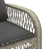 Thumbnail for 4-tlg. Garten-Sofagarnitur mit Kissen Hellgrau Poly Rattan