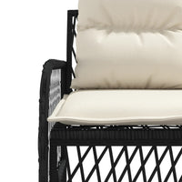 Thumbnail for 2-tlg. Garten-Sofagarnitur mit Auflagen Schwarz Poly Rattan