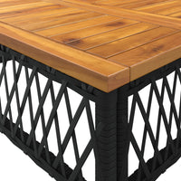 Thumbnail for 2-tlg. Garten-Sofagarnitur mit Auflagen Schwarz Poly Rattan
