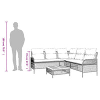 Thumbnail for 2-tlg. Garten-Sofagarnitur mit Kissen Beige Poly Rattan