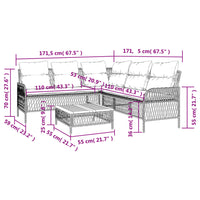 Thumbnail for 2-tlg. Garten-Sofagarnitur mit Kissen Beige Poly Rattan