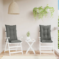 Thumbnail for Hochlehner-Auflagen 2 Stk. Melange Dunkelgrau 120x50x7cm Stoff