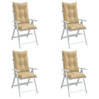 Thumbnail for Hochlehner-Auflagen 4 Stk. Melange Beige 120x50x7 cm Stoff
