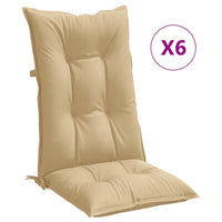 Thumbnail for Hochlehner-Auflagen 6 Stk. Melange Beige 120x50x7 cm Stoff