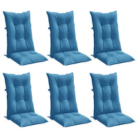 Thumbnail for Hochlehner-Auflagen 6 Stk. Melange Blau 120x50x7 cm Stoff