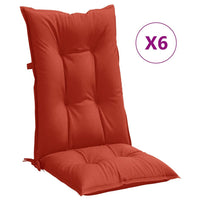 Thumbnail for Hochlehner-Auflagen 6 Stk. Melange Rot 120x50x7 cm Stoff