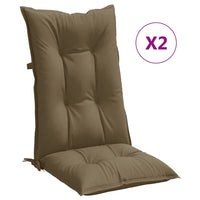 Thumbnail for Hochlehner-Auflagen 2 Stk. Melange Taupe 120x50x7 cm Stoff