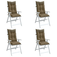 Thumbnail for Hochlehner-Auflagen 4 Stk. Melange Taupe 120x50x7 cm Stoff