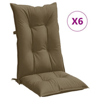 Thumbnail for Hochlehner-Auflagen 6 Stk. Melange Taupe 120x50x7 cm Stoff