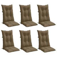Thumbnail for Hochlehner-Auflagen 6 Stk. Melange Taupe 120x50x7 cm Stoff