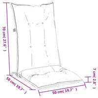 Thumbnail for Hochlehner-Auflagen 6 Stk. Melange Taupe 120x50x7 cm Stoff