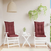 Thumbnail for Hochlehner-Auflagen 2 Stk. Melange Weinrot 120x50x7 cm Stoff
