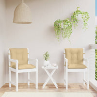 Thumbnail for Niedriglehner-Auflagen 2 Stk. Melange Beige 100x50x7 cm Stoff