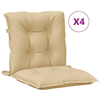 Thumbnail for Niedriglehner-Auflagen 4 Stk. Melange Beige 100x50x7 cm Stoff