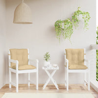 Thumbnail for Niedriglehner-Auflagen 4 Stk. Melange Beige 100x50x7 cm Stoff