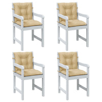 Thumbnail for Niedriglehner-Auflagen 4 Stk. Melange Beige 100x50x7 cm Stoff