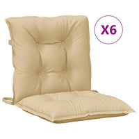 Thumbnail for Niedriglehner-Auflagen 6 Stk. Melange Beige 100x50x7 cm Stoff