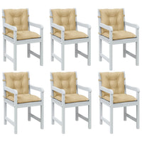 Thumbnail for Niedriglehner-Auflagen 6 Stk. Melange Beige 100x50x7 cm Stoff