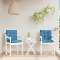 Thumbnail for Niedriglehner-Auflagen 2 Stk. Melange Blau 100x50x7 cm Stoff