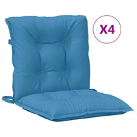 Thumbnail for Niedriglehner-Auflagen 4 Stk. Melange Blau 100x50x7 cm Stoff