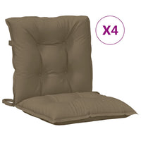 Thumbnail for Niedriglehner-Auflagen 4 Stk. Melange Taupe 100x50x7 cm Stoff