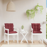 Thumbnail for Niedriglehner-Auflagen 2 Stk. Melange Weinrot 100x50x7 cm Stoff