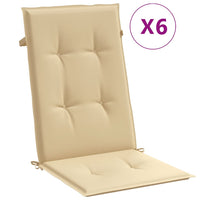 Thumbnail for Hochlehner-Auflagen 6 Stk. Melange Beige 120x50x4 cm Stoff
