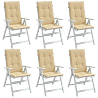 Thumbnail for Hochlehner-Auflagen 6 Stk. Melange Beige 120x50x4 cm Stoff