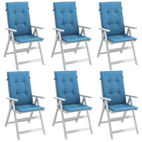 Thumbnail for Hochlehner-Auflagen 4 Stk. Melange Blau 120x50x4 cm Stoff