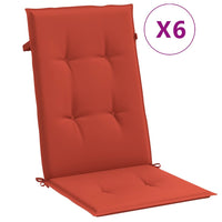 Thumbnail for Hochlehner-Auflagen 6 Stk. Melange Rot 120x50x4 cm Stoff