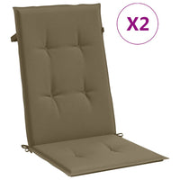 Thumbnail for Hochlehner-Auflagen 2 Stk. Melange Taupe 120x50x4 cm Stoff