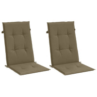Thumbnail for Hochlehner-Auflagen 2 Stk. Melange Taupe 120x50x4 cm Stoff