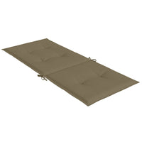 Thumbnail for Hochlehner-Auflagen 2 Stk. Melange Taupe 120x50x4 cm Stoff