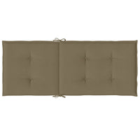 Thumbnail for Hochlehner-Auflagen 2 Stk. Melange Taupe 120x50x4 cm Stoff